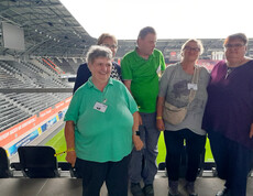 Die Inklusive Redaktion im Lask-Stadion in Linz